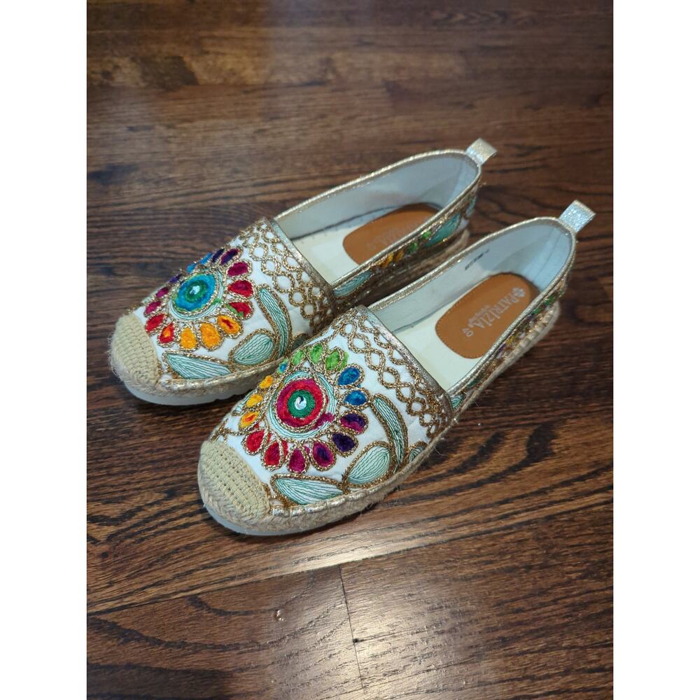 Patricia By Spring Step Embroidered Espadrille Slip On Shoes